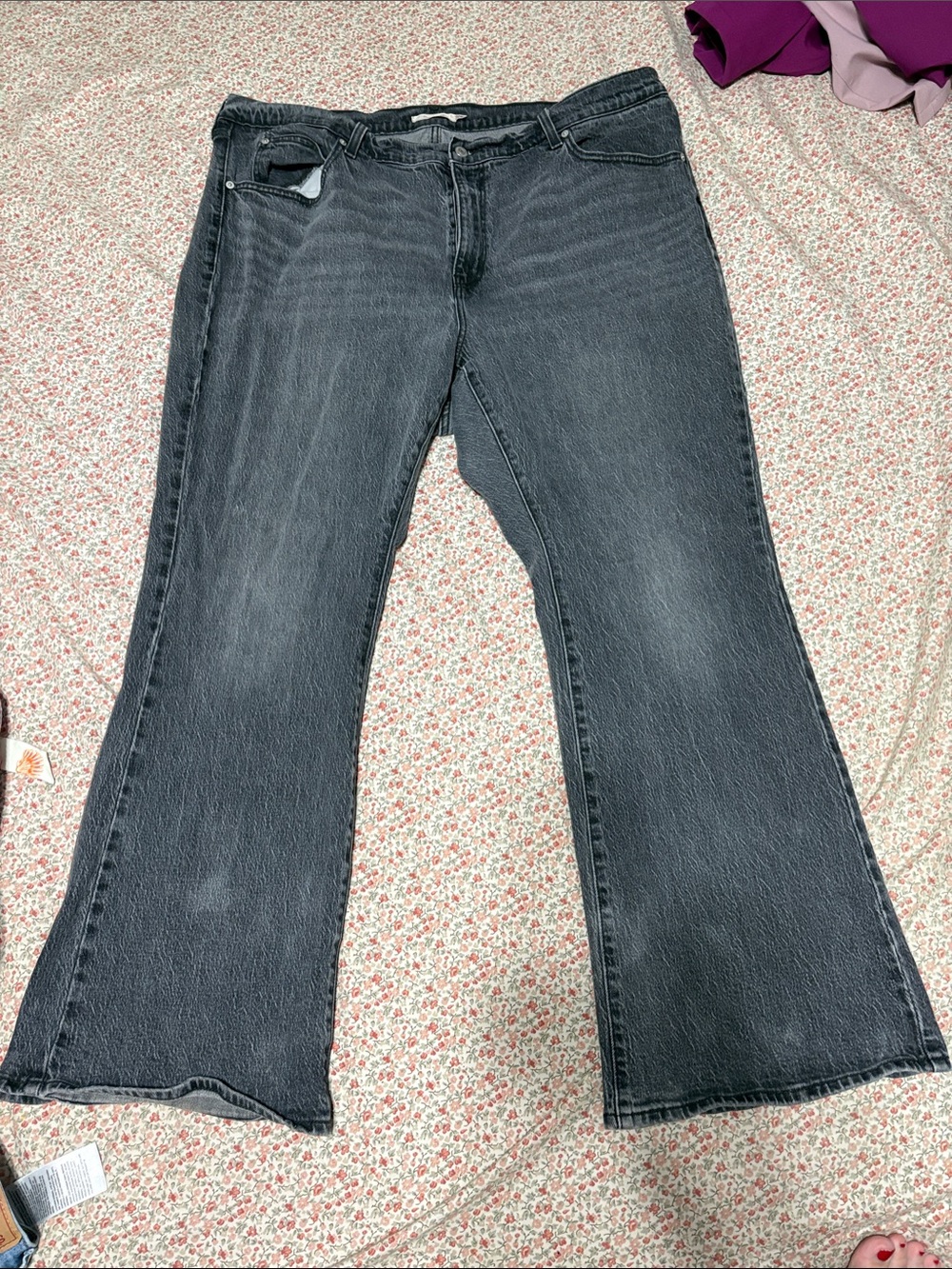 Levi's premium 70s high flare Black Jeans